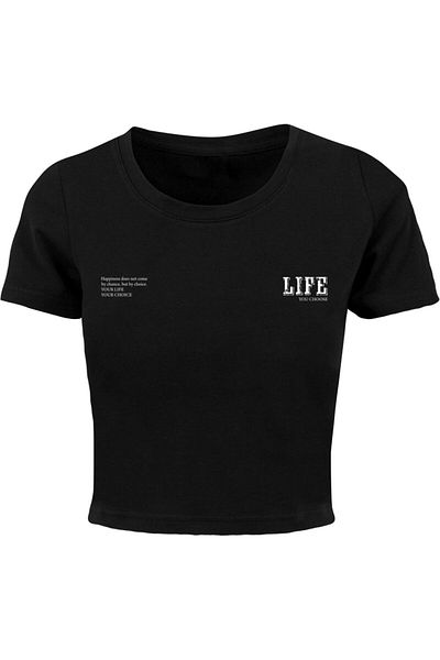 Merchcode Damen Ladies Tennis Racket Cropped Tee