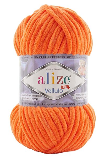 Alize Velluto Kadife El Örgü Ipi Renk Kodu:550-kadife Çiçeği