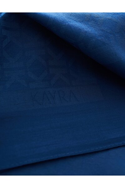 Kayra Pamuklu K Logo Eşarp İndigo