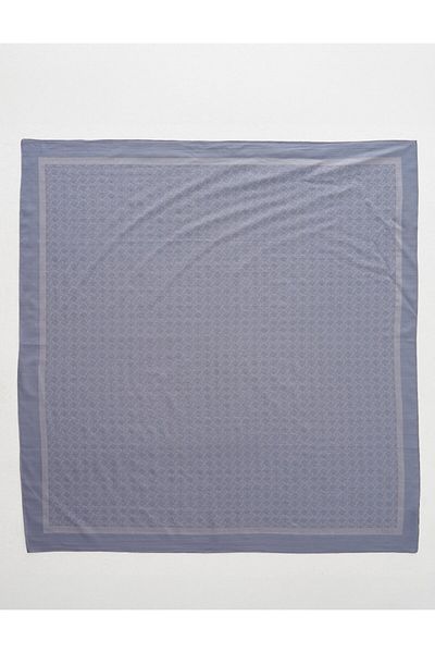 Kayra Βαμβακερό μονόγραμμα κασκόλ Anthracite