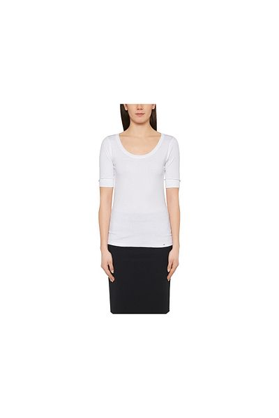 Marc Cain Tricou Rundhals für Damen în weiß