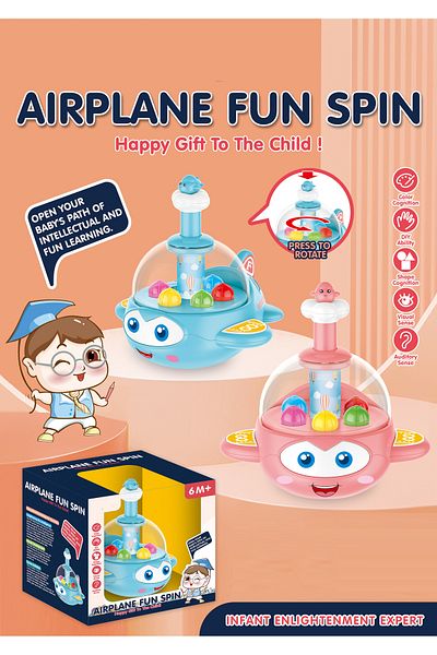 TTC Play & Learn Infant Airplane Toy With Light & Music