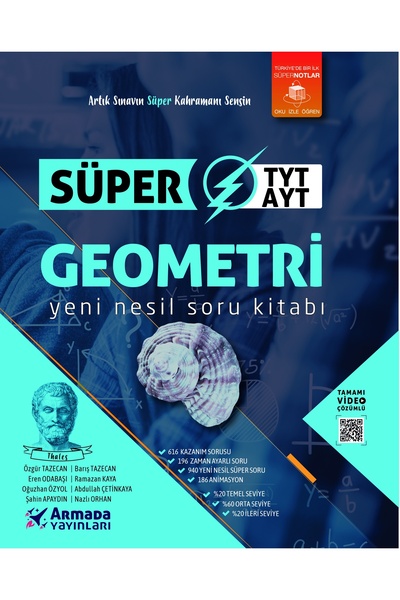 Armada Yayınları Tyt Ayt Geometri Süper Soru Kitabı Yeni Nesil