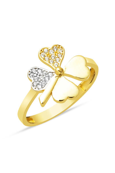 Bilezikci Yonca 14 Ayar Altın Yüzük