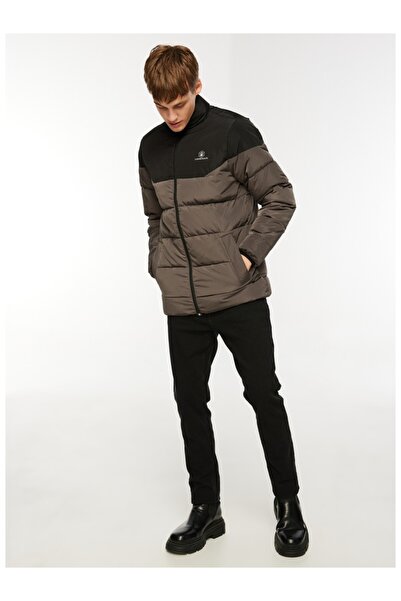 lumberjack M-ADALBERT COLORBLOCK COAT Ανδρικό παλτό ψηλός λαιμός