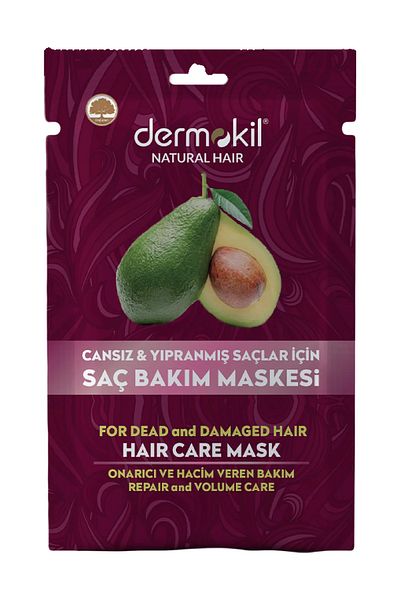 Dermokil Hair Care Mask Kit - for Avocado and Coconut, Vitamin E 2X35 ml Nourishing and Moisturizing