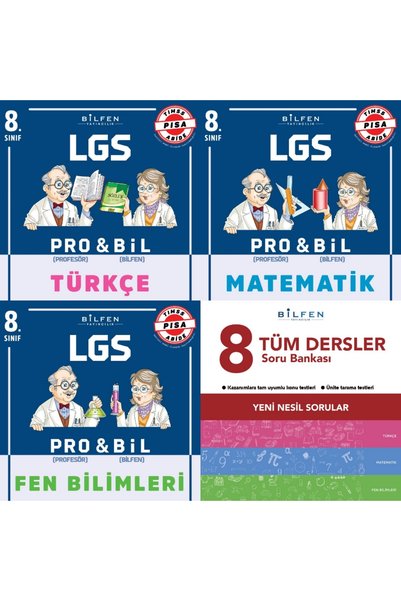 Bilfen Yayıncılık (HEDİYELİ) Bilfen 8.sınıf Probil Matematik-fen.-türkçe Soru...
