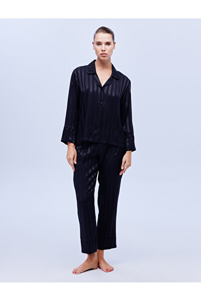 BONJOUR MADAME 1629 Μοντέλο Νυχτικό και Παντελόνι Πουκάμισο Σετ 2 τεμαχίων - ...