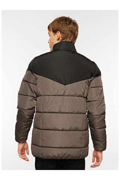 lumberjack M-ADALBERT COLORBLOCK COAT Ανδρικό παλτό ψηλός λαιμός