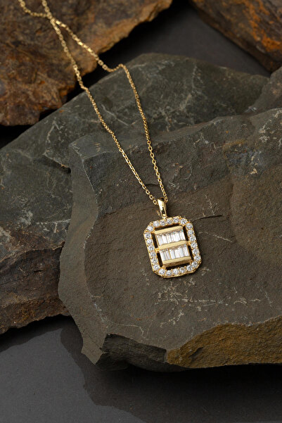 Bilezikci Lifestyle Baget Taşlı Altın Kolye