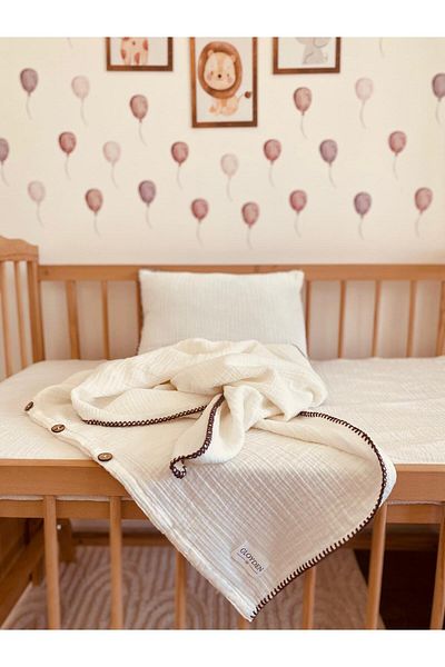 GLOYDEN Ecru Baby Muslin Duvet Cover Set - 100X150