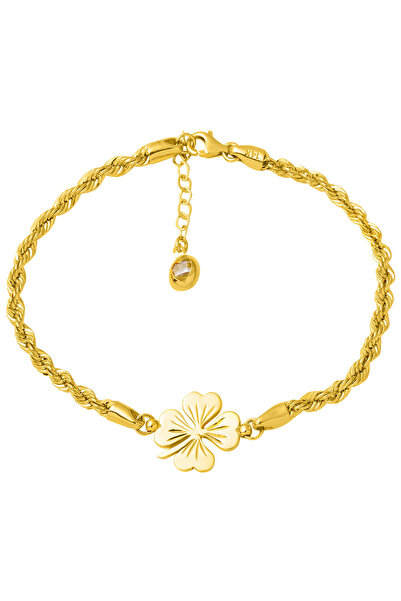 Bilezikci Yoncalı 14 Ayar Altın Bileklik