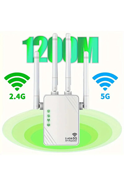 zerka WiFi Extender 1200 Mbps 5ghz/2.4ghz Dual Band Ethernet Port Modem & Menzil Genişletici