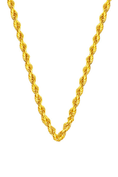 Bilezikci Burgulu 14 Ayar Altın Zincir - 45 cm