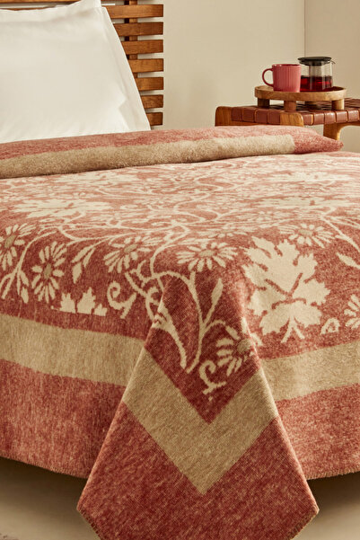 Karaca Home Κουβέρτα Flara Διπλή Βαμβακερή-Τερακότα