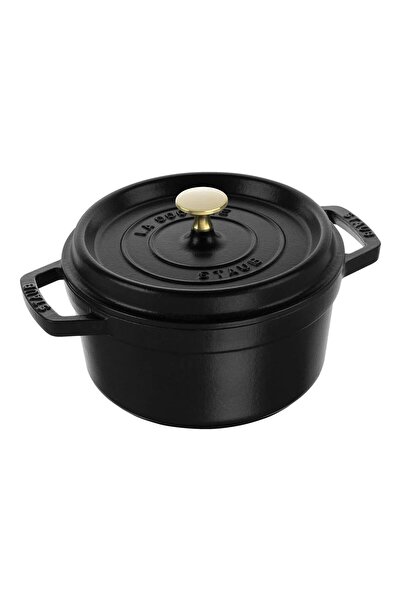 STAUB La Cocotte 18cm 1.7Lt Black Round Cast Iron Pot - 405094850