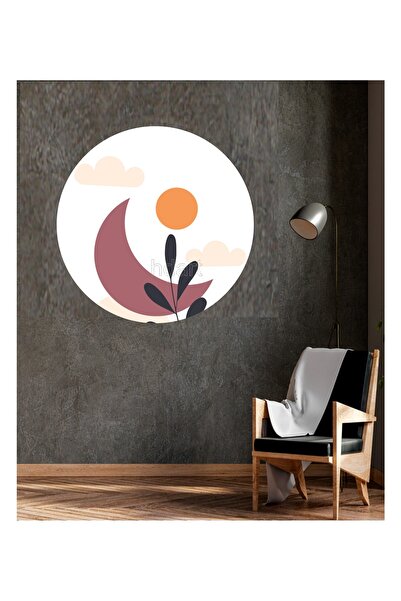 HDART ملصق حائط ورق حائط تجريدي على شكل سحابة قمر ذاتي اللصق من القماش