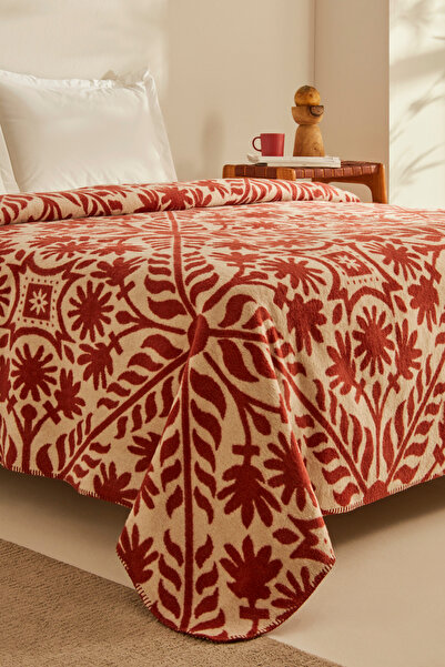 Karaca Home Velma Διπλή Κουβέρτα - Βαμβακερή Τερακότα