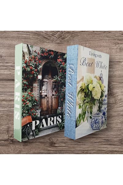 BayCazip Decorative Book Look Box Set of 2 Decorative Book Looking Box
