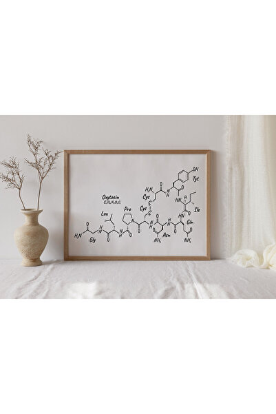 Sweetco Çerçevesiz Poster Oksitosin Symbol Elements I Oksitsin Bilim Sembolü