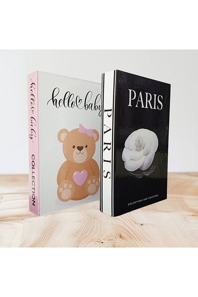 BayCazip Decorative Book Look Box Set of 2 Decorative Book Looking Box