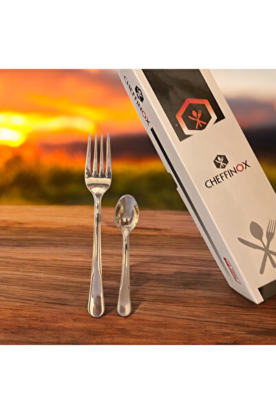 CNS HOME Cheffinox Akdeniz Model 430 Çelik 12 Parça 6 Kişilik Kahvaltı Seti