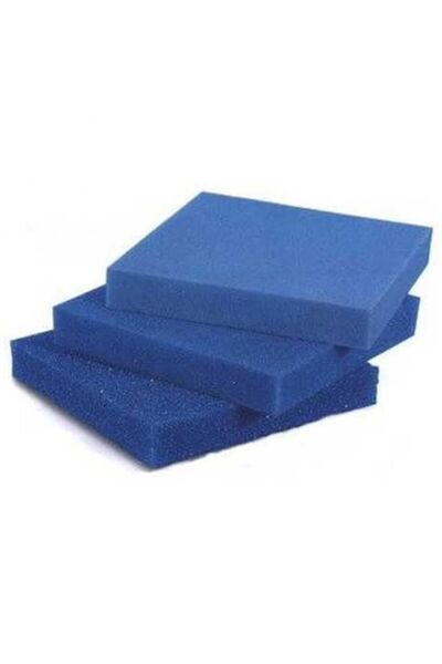 FİLTRE Geniş Gözenekli Biyolojik Mavi Akvaryum Filtre Süngeri 18x18x5cm 1 Adet