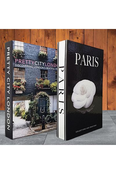 BayCazip Decorative Book Look Box Set of 2 Decorative Book Looking Box