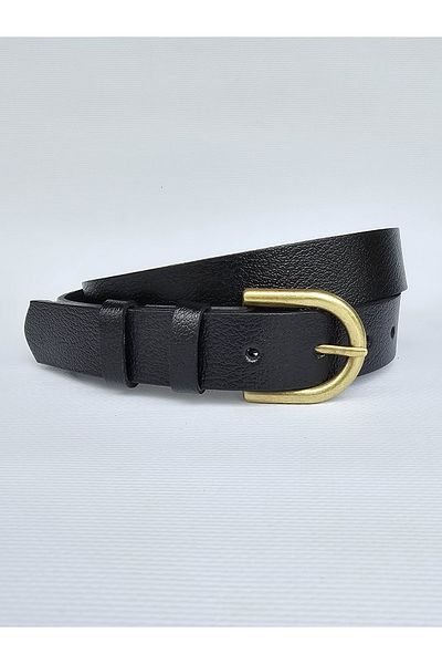 Kemerix 100% Genuine Leather Antique Coated Black Belt with Buckle