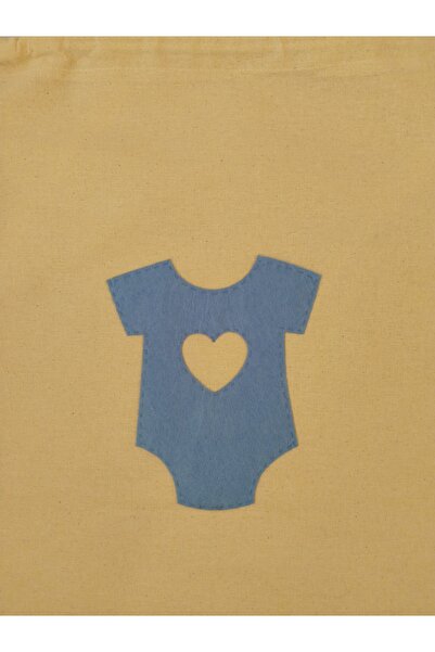 bagyard Bebek Çok Amaçlı Kirli Temiz Torbası Büzgülü Erkek Tulum Keçe Aplike Detaylı