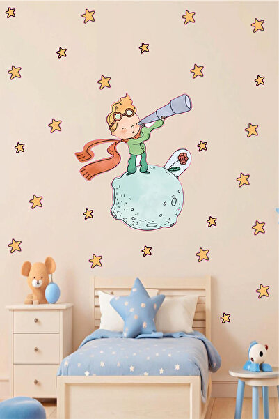 Ayza Tasarım Ay Üzerinde Küçük Prens Çocuk Odası Duvar Sticker