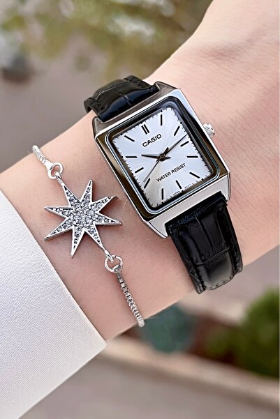 Casio Women's Wristwatch with Metallic Band Black Color 24 Months Warranty