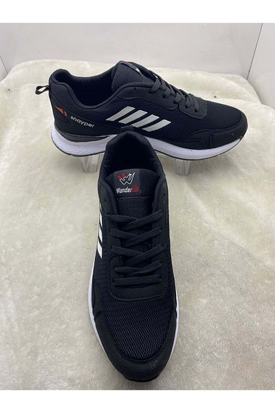 ÇİĞDEM KUNDURA Çiğdem Black, White Sole Anorak Large Size Sports Shoes (WF4109)