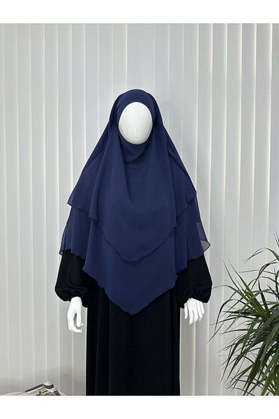 erasra class Indigo Siphon Multi Scarf - Three Layer, Lace-Up and Veil Kimar Ready