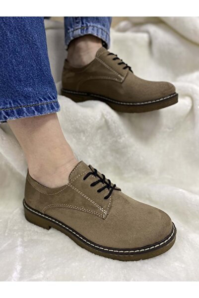 ÇİĞDEM KUNDURA ÇİĞDEM VİZON SÜET KLASİK BAĞLI OXFORD AYAKKABI