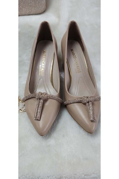 ÇİĞDEM KUNDURA Black Stone Detailed Crocus Closed Heel Shoes - Cvl At3