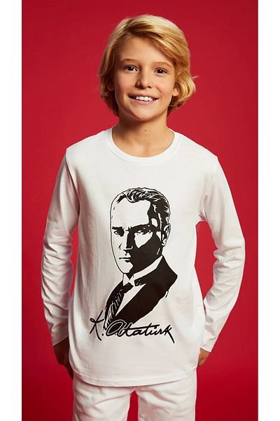 LC Waikiki Tricou pentru băiat cu imprimeu Ataturk pentru copii LCW Kids