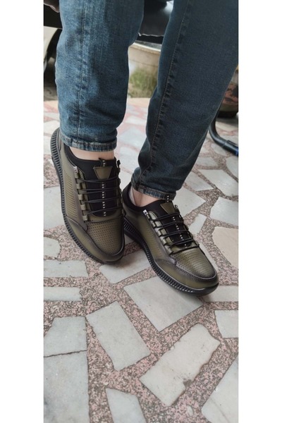 ÇİĞDEM KUNDURA ÇİĞDEM AYALP HAKİ YEŞİL DERİ AYAKKABI