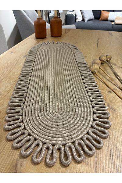 MaVaux Galaxy Pattern Natural Jute Wicker Runner - American Service, τραπεζομάντιλο και τραπεζάκι σαλονιού, 30x80