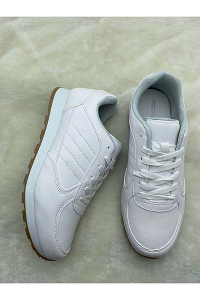ÇİĞDEM KUNDURA Men's White Leather Sneakers - Çiğdem Zgn