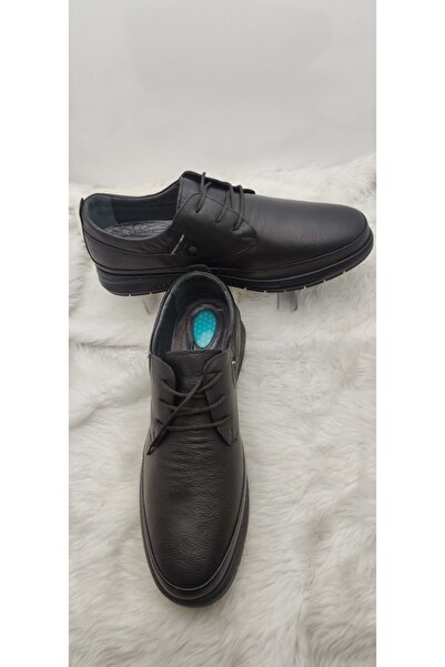 ÇİĞDEM KUNDURA Ανδρικά παπούτσια Çiğdem Real Leather Orthopedic Black Heel Ge...