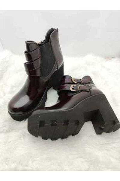 ÇİĞDEM KUNDURA Claret Red Venus Genuine Leather Women's Boots