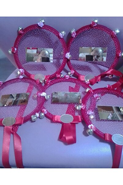 GÜVEN Pleksi Isimli Nedime Tefleri Tül Kasnak Gül Çember Def Plastik 1 Adet