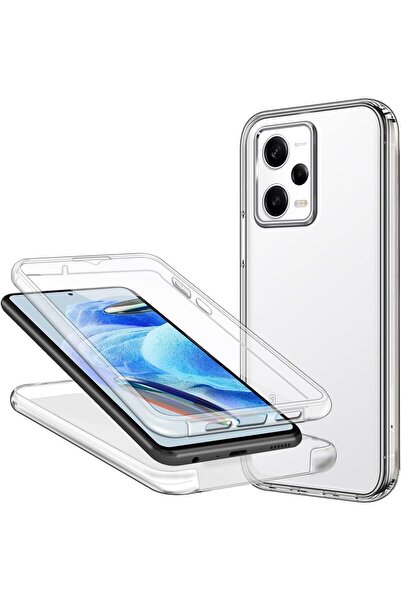 TEKNOMODA Xiaomi Redmi Note 12 PRO 5G Kılıf 360 Şeffaf Ön Arka Korumalı Şeffa...