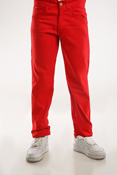 babixkids Pantaloni roșii unisex pentru copii 23 aprilie 19 mai 30 august Pan...