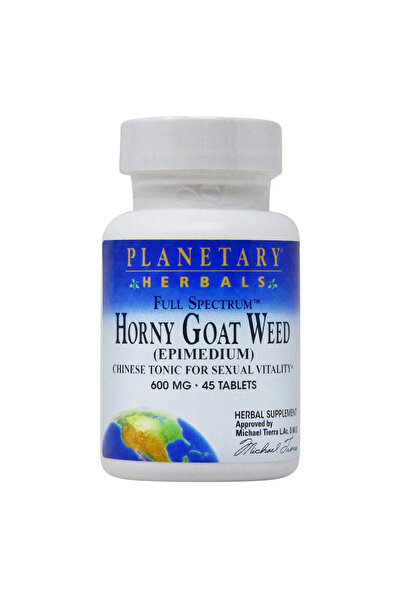 Planetary Herbals عشبة الماعز المتوحشة الطيف الكامل، 600 مجم، 45 قرصًا