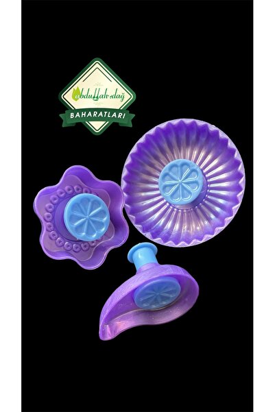 ABDULLAH DAĞ Hatay Yöresel Plastik Kömbe Kurabiye Kerebiç Kalıbı 3’lü A001