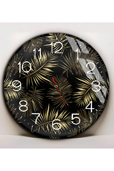 Harikabirev HARİKABİREV | STICLA INESPRIMABILĂ (CEAS) NEGRU AUR FRUNZE TROPIC...