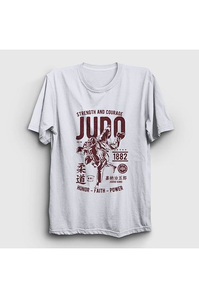 Presmono Λευκό μπλουζάκι Unisex Kano Jigoro UFC MMA Judo - 502961 TT