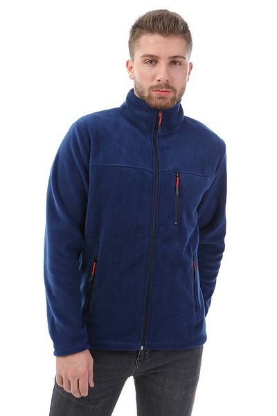 VEGA PORT Unisex Bato Collar Full Zipper Jacket Indigo.